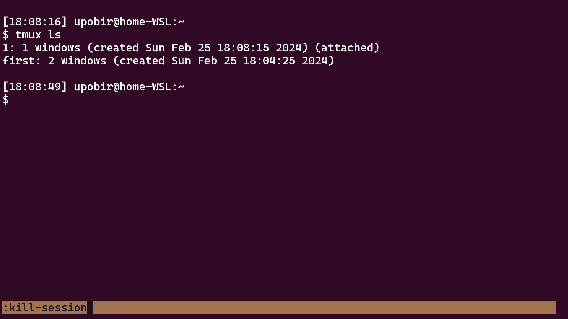 Killing your session (zoomed)